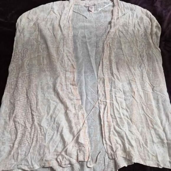 Victoria's Secret Sweaters - Victoria's Secret OS One Size Kimono Beach Cover Up Pink Geometric Wrap